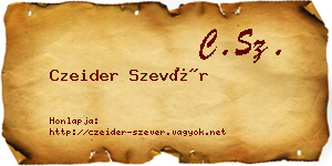 Czeider Szevér névjegykártya